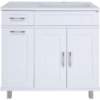 Тумба с раковиной Misty Купер 90 R УТ000011592 с бельевой корзиной Белая