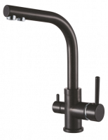 Смеситель для кухни с подключением под фильтр Ganzer GZ16025-C черный