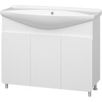 Тумба с раковиной Misty Чегет 105 УТ000013354 Белая глянцевая