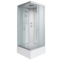 Душевая кабина Niagara Classic NG-1108-14 (90х90х215) средний поддон(26см),стекло матовое,4 места с полкой