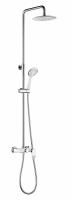 Душевая система с тропическим душем из латуни от бренда Ganzer GZ22062-F белый/хром