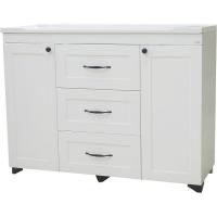 Тумба с раковиной Misty Дуэт 120 УТ000008724 Белая матовая