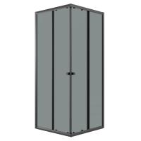 Душевой уголок Niagara Eco NG-1008-14QT (80х80х190) квадрат, раздвижное, черный, стекло тонированное, 1 место