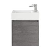 Тумба под раковину подвесная BelBagno KRAFT MINI-500/260-1A-SO-CG-L Cemento Grigio