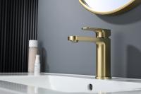 Смеситель для раковины из латуни , однорычажный Ganzer GZ06111-S матовое золото