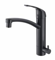 Смеситель для кухни с подключением под фильтр GANZER GZ16027-C черный