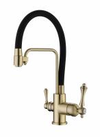 Cмеситель для кухни под фильтр GANZER GZ77025-D*C черный/бронз