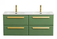 Тумба под раковину Cezares Eco-Cer-N-1200-4C-SO-2-PS-P, 120 см, подвесная, фисташковый софт