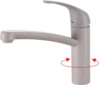 Смеситель для кухни и раковины поворотный от бренда Ganzer  GZ16024-A светло бежевое песочное