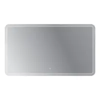 Зеркало Cezares Duet 140 x 80 см, с лазерной гравировкой, контурной подсветкой и сенсорным выключателем, белое, CZR-SPC-DUET-1400-800-LED-TCH