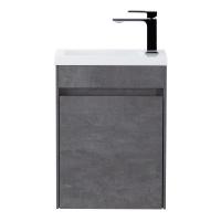 Тумба под раковину подвесная BelBagno PIETRA MINI-400-1A-SO-SCM-L Stucco Cemento