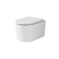 Унитаз подвесной Grossman Thin Rim GR-5602S тонкий ободок, белый с тонкой крышкой, микролифт