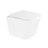 Унитаз подвесной BelBagno Due, безободковый, крышка микролифт, белый, BB3103CHR/SC