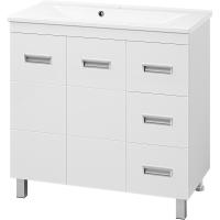 Тумба с раковиной Misty Селена 90 СО000005738 Белая глянцевая