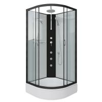 Душевая кабина Niagara Classic NG-6702-14BKTG (100х100х210) средний поддон(26см),черный,стекло прозрачное,4 места