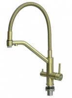 Смеситель для кухи с подключением под фильтр Hansen HN15056-D бронза