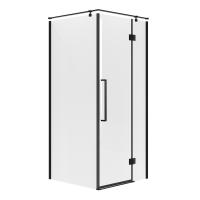 Душевой уголок Niagara Nova NG-6831-34ВLACK (90х90х195) квадрат, черный матовый, двери распашные, стекло прозрачное, 1 место