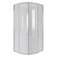 Душевой уголок Niagara Nova NG-6627-34 (100х100х195) четверть круга, хром, двери раздвижные, стекло прозрачное, 1 место