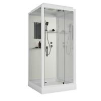 Душевая кабина Niagara Standart ST90/15Q (90х90х215) квадрат,поддон 15см,распашная,проф.белый,3 места