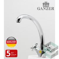 Смеситель для кухни из латуни двух вентильный GZ13023 цвет хром от бренда Ganzer