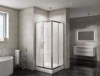 Душевой уголок BelBagno DUE-A-2-90-C-Cr 90x90, хром