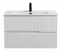 Тумба под раковину Cezares Duet-N-800-2C-SO-BL, 80 см, подвесная, Bianco Lucido