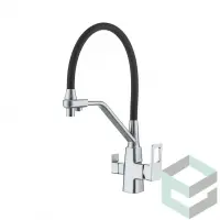 Смеситель для кухи с подключением под фильтр Vieir  V353525 хром/черный