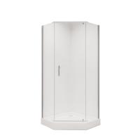 Душевой уголок Niagara Nova NG-6634-08 (100х100х195) трапеция, хром, дверь распашная, стекло прозрачное, 1 место