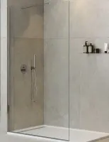Душевая перегородка со свободным входом Cezares Liberta-L-1-TB-115-C-Cr, 115 см, стекло прозрачное, профиль хром
