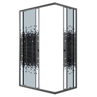 Душевой уголок Niagara Eco NG-1012-14QBLACK (120х80х190) прямоугольник, раздвижное, черный, стекло мозаика, 1 место