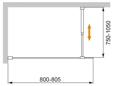 Шторка на ванну Cezares Liberta-V-1-80/155-C-Cr 80 x 155 см, стекло прозрачное, профиль хром