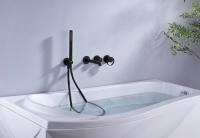 Встраиваемый смеситель для ванны скрытого монтажа от бренда Ganzer из латуни GZ19134-C черный