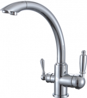 Смеситель для кухни из латуни с подключением под фильтр GANZER GZ16031 хром