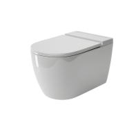 Унитаз подвесной Grossman impuls GR-5502 безободковый, белый с тонкой крышкой, микролифт