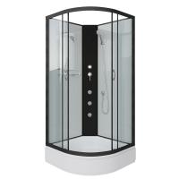 Душевая кабина Niagara Classic NG-6702-14BKG (100х100х200) средний поддон(26см),черный,стекло прозрачное,4 места