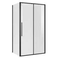 Душевой уголок Niagara Nova NG-84-12AB-A100B-34 (120х100х195) прямоугольник, черный матовый, дверь раздвижная, стекло прозрачное, 2 места