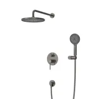 Душевая система Cezares RELAX-DSET-GM, оружейная сталь