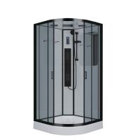 Душевая кабина Niagara Premium NG-6901-01G BLACK (90х90х210) низкий поддон(16 см),черный,стекло тонированное,4 места