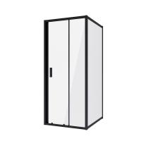 Душевой уголок Niagara Nova NG-82-10AB-A100В (100х100х195) квадрат, черный, дверь раздвижная, стекло прозрачное, 2 места