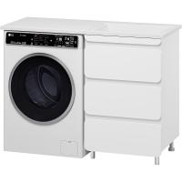 Тумба с раковиной Misty Чегет 120 R УТ000013837 Белая глянцевая