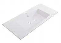 Раковина Cezares Slider CZR-1000/480-LV-MR-PRS, 100 см, искусственный камень, белый