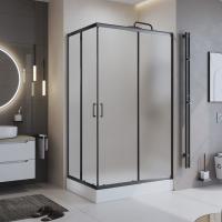 Душевой уголок BelBagno UNO-195-AH-2-120/90-P-NERO 120x90, чёрный