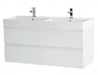 Тумба под раковину Cezares Molveno 46-120-2C-SO-2-NR, 120 см, подвесная, под раковину с двумя чашами, bianco ghiaccio