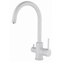 Смеситель KAISER Mercur кухня боковой под фильтр R-излив Ø35 (белый)