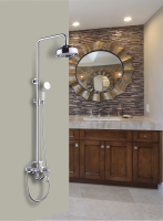 Двухвентильная душевая система с тропическим душем  Ganzer GZ09063 хром из латуни