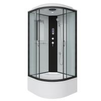 Душевая кабина Niagara Classic NG-6709-14P (100х100х215) высокий поддон(45см),черный,стекло прозрачное,4 места