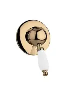 ELITE-DIM-02-Bi Встраиваемый однорычажный смеситель для душа, исполнение бронза, ручка белые