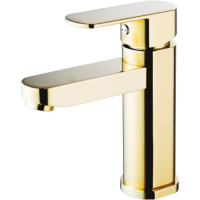 Смеситель для раковины и умывальника из латуни Ganzer GZ06011-Е золото