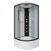 Душевая кабина Niagara Classic NG-6709-14G (100х100х215) высокий поддон(45см),черный,стекло прозрачное,4 места