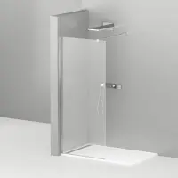 Душевая перегородка Cezares Liberta 80 см со свободным входом, стекло прозрачное, профиль хром, LIBERTA-L-1-80-120-C-Cr